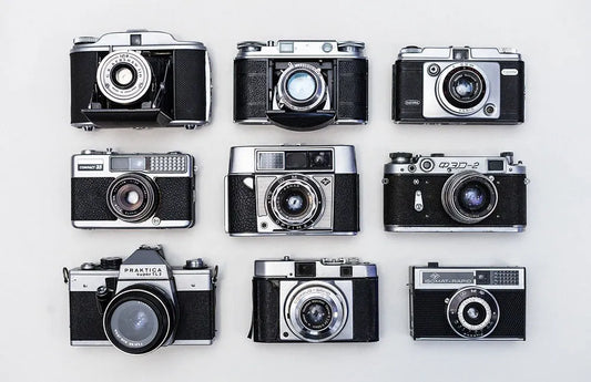 Photographie d'appareils photo argentiques anciens